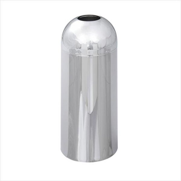 Safco Safco 9875 Reflections 15 Gallon Dome Receptacle with Open Top in Chrome 9875